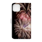 SAMURAI_JPの花火Fireworks（カラー） Book-Style Smartphone Case :back