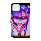 モダンラヂオの【昭和ヤンキー少女】レトロTV Ver. Book-Style Smartphone Case :back