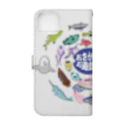 星華 -SEIKAcreate-のおさかなさんのお遊戯会 Book-Style Smartphone Case :back