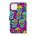 TakashiSのskull wallpaper Book-Style Smartphone Case :back