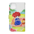 piccolokkoのピクニック Book-Style Smartphone Case :back