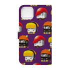 Train Kids! SOUVENIR SHOPのお寿司電車 食べ放題♪ Book-Style Smartphone Case :back