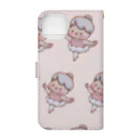 BabyBallerina🩰ONLINESHOPのベビーバレリーナ　アラベスクピンク Book-Style Smartphone Case :back