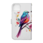 BunnyBloomのBirds in the Ramus Book-Style Smartphone Case :back