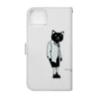 NEOJAPANESESTYLE                               のB_Lack_Cat&Mr.CHICKENHEART Book-Style Smartphone Case :back