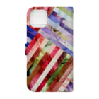 janetの stripes Book-Style Smartphone Case :back
