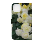 bitpiyoの黄色い薔薇の花 Book-Style Smartphone Case :back