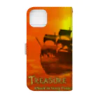 🌕朧月夜と紅茶時間☕️🫖のTREASURE SHIP” Book-Style Smartphone Case :back