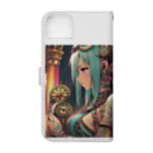 かわいい娘ショップの古代文明少女 Book-Style Smartphone Case :back