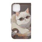 Tentative_Sensationのぐらさんねこ Book-Style Smartphone Case :back