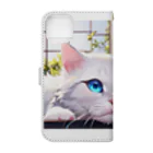 CROSS Kの窓から眺めてる猫(タイプB ) Book-Style Smartphone Case :back