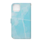 Earth’s Navel Ley LineのEarth's Navel Ley Line（Light blue） Book-Style Smartphone Case :back