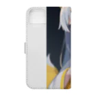 ケモ耳美少女キツネちゃん（AIart）の魅惑的なキツネ姿の美女 Book-Style Smartphone Case :back