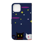 Amasyuiroのmagboxシリーズ　猫月夜 Book-Style Smartphone Case :back