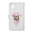 LONESOME TYPE ススのLove❤️Dogs（アメリカンピットブルテリア・赤鼻） Book-Style Smartphone Case :back