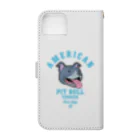 LONESOME TYPE ススのLove❤️Dogs（アメリカンピットブルテリア・青鼻） Book-Style Smartphone Case :back