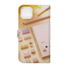 Lock-onの文房具大好き❤黄色02 Book-Style Smartphone Case :back