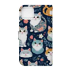 やんちゃ姫🌺のたくさんの猫 Book-Style Smartphone Case :back