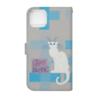 PALA's SHOP　cool、シュール、古風、和風、のCHAT BLANCー０Q６ Book-Style Smartphone Case :back