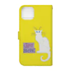 PALA's SHOP　cool、シュール、古風、和風、のCHAT BLANCー０Q８ Book-Style Smartphone Case :back