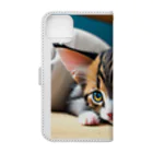 anagram12の見つめる子猫 Book-Style Smartphone Case :back