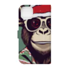 猿人★ロックの猿人ロック Book-Style Smartphone Case :back
