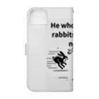 &AIの二兎追うものは一兎をも得ず(He who chases two rabbits catches neither.) Book-Style Smartphone Case :back