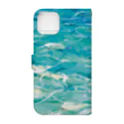 クロウタアートワーク@沖縄のEmerald sea Book-Style Smartphone Case :back