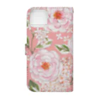 YURI MIUのバラとライラック｜Rose and Lila Flowers Book-Style Smartphone Case :back