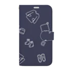 hikari_graphicsの園の生活　英字ver　NAVY Book-Style Smartphone Case