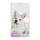 アウトドア大好き秋田犬の◇秋田犬ななちゃんグッズ◇ Book-Style Smartphone Case