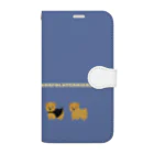 TOMOS-dogのnorfolkterriers（blue） Book-Style Smartphone Case