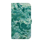 guruguのEbru Green Book-Style Smartphone Case