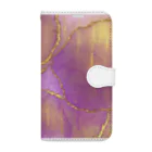 Sarah DesignsのSarah Designs Signature - Pink n Gold Drops Book-Style Smartphone Case