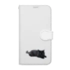 tyabu_lateの撫で待ち！くろちゃん Book-Style Smartphone Case