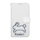 なでしこ@デザインのドット絵うさぎ Book-Style Smartphone Case