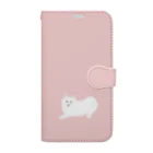 ゆいたっく／犬イラストのスピッツ(両面PK) Book-Style Smartphone Case