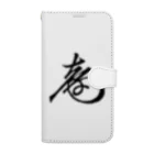 sengokuartの徳川慶喜 花押（黒） Book-Style Smartphone Case