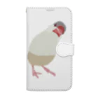 おしゃれぶんちょうのクリームイノ文鳥 Book-Style Smartphone Case