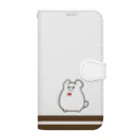 クマーショップのリボンクマー 手帳型スマホケース