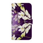 idumi-artの花曼荼羅💜クラウンチャクラ Book-Style Smartphone Case