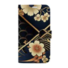 和柄屋 - WAGARAYAのWAGARAYA - BLACK Book-Style Smartphone Case