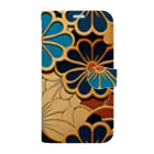 和柄屋 - WAGARAYAのWAGARAYA - FLOWER Book-Style Smartphone Case