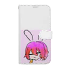 ̯キャロ🥕(*꒪⌓꒪)のキャロBy猫蛇作ピンク仕様 Book-Style Smartphone Case