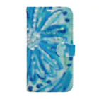 hal+ Harumi Niwanoのflower blue Book-Style Smartphone Case