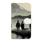 Spl_MuteのFishing For Fuji 手帳型スマホケース