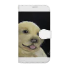 チョークアートグッズ😊のチョークアート　子犬🐶 Book-Style Smartphone Case