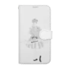 バレエシルエット ballet*pointe_pon*のシンプル バレリーナ Book-Style Smartphone Case