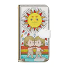 月神メイネのマルセイユ版　ちびキャラ太陽 Book-Style Smartphone Case