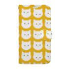 Dot Cat DailyのDot Cat Daily_手帳型スマホケース（イエロー） Book-Style Smartphone Case